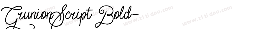 GrunionScript Bold字体转换